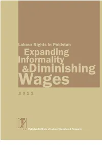 Expanding Informality &Diminishing Wages 2011
