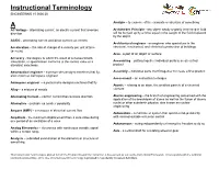 Instructional Terminology A