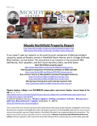 Moody Northfield Property Report