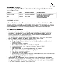 MOTION NO. M2016-43 Amend Contract with David Evans & Associates for Final Design for the Tacoma Trestle Track & Signals Project