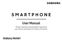 Samsung Galaxy Note7 N930A User Manual