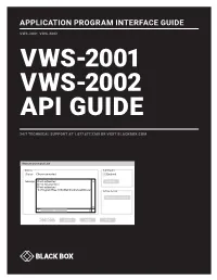Application Program Interface Guide
