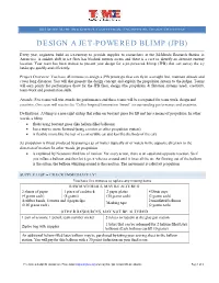 Design a Jet-Powered Blimp (Jpb)