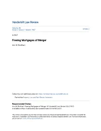 Freeing Mortgages of Merger