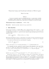 Numerical Range and Functional Calculus in Hilbert Space