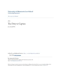 The Duty to Capture Jens David Ohlin