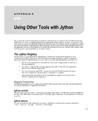 Using Other Tools with Jython