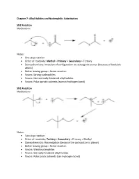 Alkyl Halides and Nucleophilic Substitution SN2 Reaction