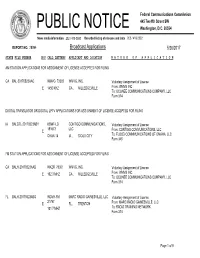 Broadcast Applications 5/26/2017