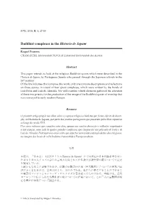 Buddhist Complexes in the Historia De Japam1
