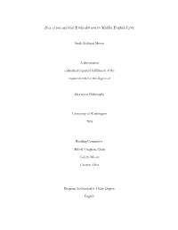 Embodiment in Middle English Lyric