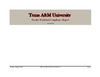 Faculty Workload Compliance Report