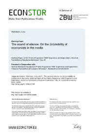 (In)Visibility of Economists in the Media