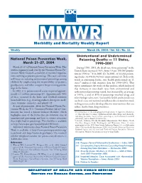 Morbidity and Mortality Weekly Report