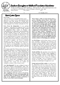 Seaborn Broughton & Walford Foundation Newsletter