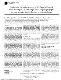 Stratigraphy, Age, and Provenance of the Eocene Chumstick Basin