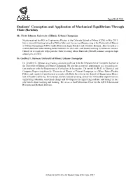 Students' Conception and Application of Mechanical Equilibrium Through Their Sketches