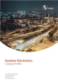 Sundrax Electronics Company Profile