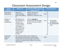 Classroom Assessment Design