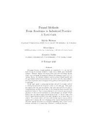 Formal Methods: from Academia to Industrial Practice a Travel Guide