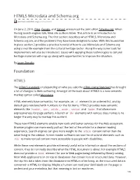 HTML5 Microdata and Schema.Org