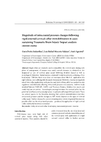 Magnitude of Intracranial Pressure Changes Following Rigid External