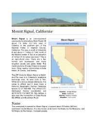 Mt Signal Wiki Copy