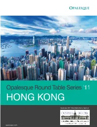 Opalesque Round Table Series HONG KONG