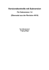 Versionskontrolle Mit Subversion Für Subversion 1.6 (Übersetzt Aus Der Revision 4919)