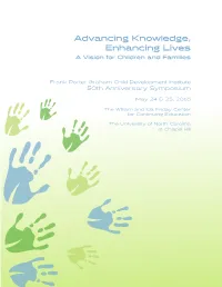 Advancing Knowledge, Enhancing Lives a Vision for Children and Families