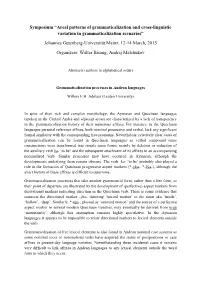 Areal Patterns of Grammaticalization and Cross-Linguistic Variation in Grammaticalization Scenarios”