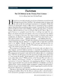 Factotum: the US Military in the Twenty-First Century