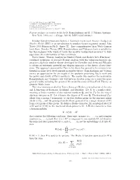 Fourier Analysis on Number Fields, by D. Ramakrishnan and R. J. Valenza