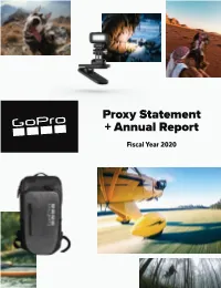 Gopro 2021 Proxy Statement and Fiscal Year 2020 Annual Report