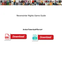 Neverwinter Nights Game Guide