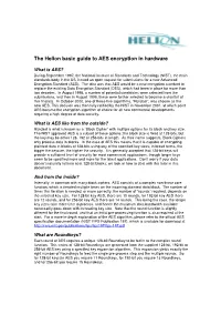 The Helion Basic Guide to AES Encryption in Hardware