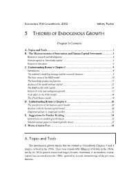5 Theories of Endogenous Growth