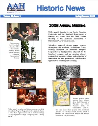 AAH Spring 2008 Newsletter