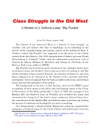 Class Struggle in the Old West