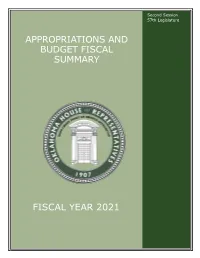 FY21 Fiscal Year Summary