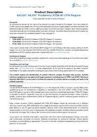 Product Description SALSA® MLPA® Probemix P236-B1 CFH Region to Be Used with the MLPA General Protocol