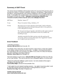 Summary of 2007 Event
