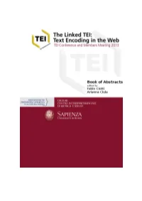 The Linked TEI: Text Encoding in the Web Book of Abstracts - Electronic Edition