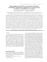 Biogeography and Evolution of Amazonian Triatomines