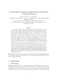 Curvelet-Wavelet Regularized Split Bregman Iteration for Compressed Sensing