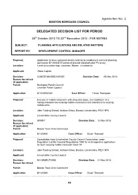 Delegated Decision List for Period