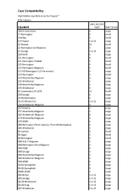 Forster Shellholder Jaw Chart