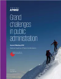Grand Challenges in Public Administration