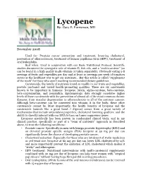 Lycopene By: Gary E