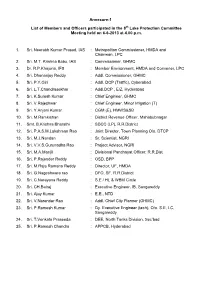 Annexure-1 List of Members and Officers Participated in the 8 Lake